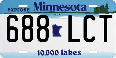 MN license plate 688LCT