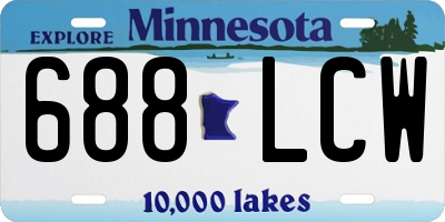 MN license plate 688LCW