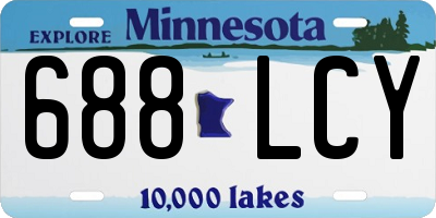 MN license plate 688LCY