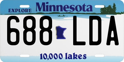 MN license plate 688LDA