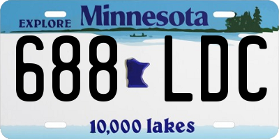 MN license plate 688LDC