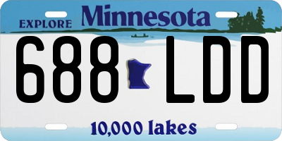 MN license plate 688LDD