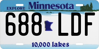 MN license plate 688LDF