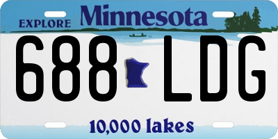 MN license plate 688LDG