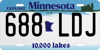 MN license plate 688LDJ