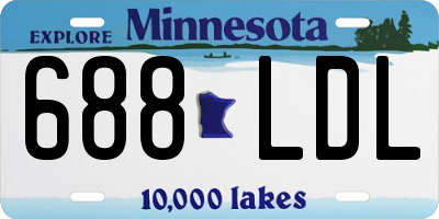 MN license plate 688LDL