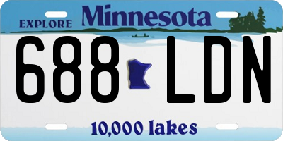 MN license plate 688LDN