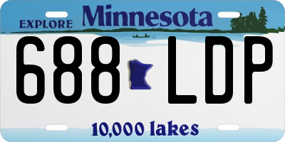 MN license plate 688LDP