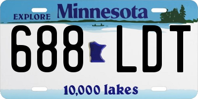 MN license plate 688LDT