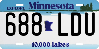 MN license plate 688LDU