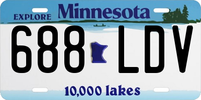 MN license plate 688LDV