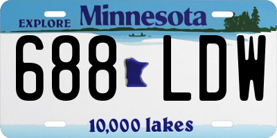 MN license plate 688LDW