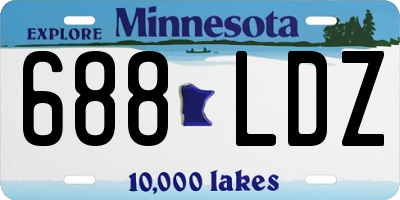 MN license plate 688LDZ