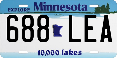 MN license plate 688LEA