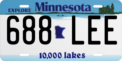 MN license plate 688LEE