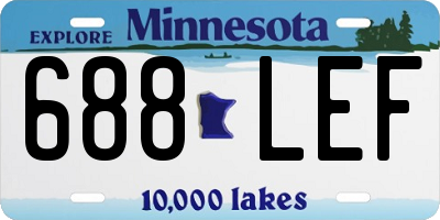 MN license plate 688LEF