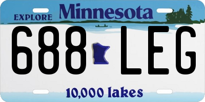 MN license plate 688LEG