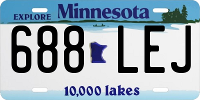 MN license plate 688LEJ