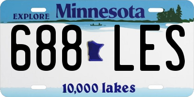 MN license plate 688LES