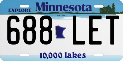 MN license plate 688LET