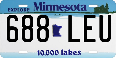 MN license plate 688LEU