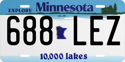 MN license plate 688LEZ