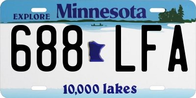 MN license plate 688LFA