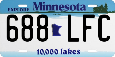 MN license plate 688LFC