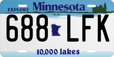 MN license plate 688LFK
