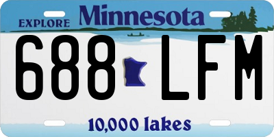 MN license plate 688LFM