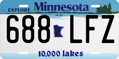 MN license plate 688LFZ