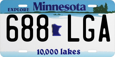MN license plate 688LGA