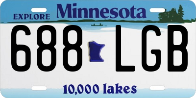 MN license plate 688LGB