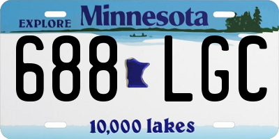 MN license plate 688LGC