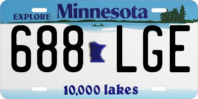 MN license plate 688LGE