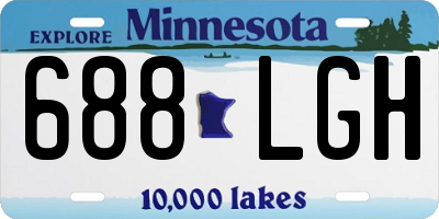 MN license plate 688LGH