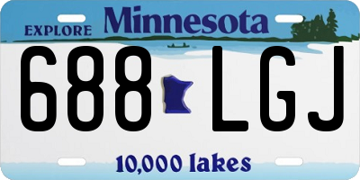 MN license plate 688LGJ