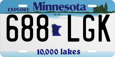 MN license plate 688LGK