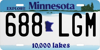MN license plate 688LGM