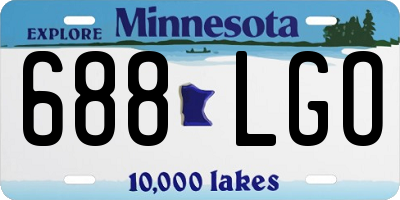 MN license plate 688LGO