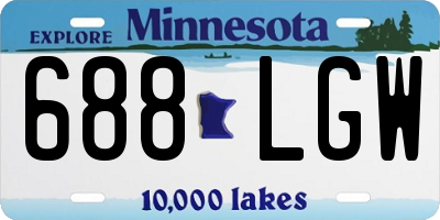 MN license plate 688LGW