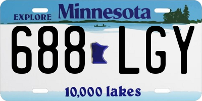 MN license plate 688LGY