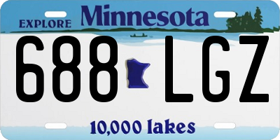 MN license plate 688LGZ