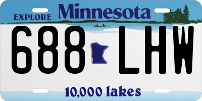MN license plate 688LHW