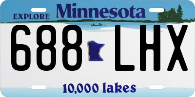 MN license plate 688LHX