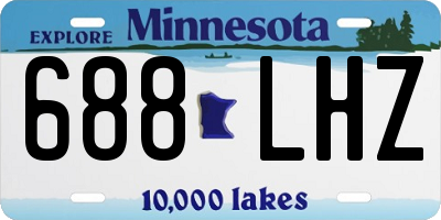 MN license plate 688LHZ