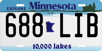 MN license plate 688LIB