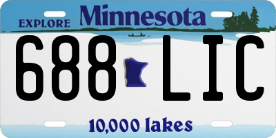 MN license plate 688LIC