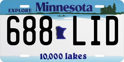 MN license plate 688LID