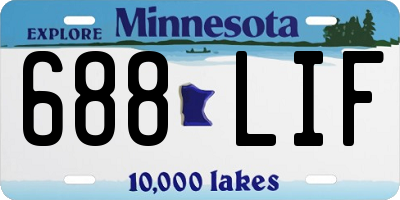 MN license plate 688LIF